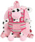 PERLETTI Kuscheltier Kuh Rucksack Kleinkinder mit Plüsch Abnehmbar und Weich - Kinderrucksack Plüschtier Kindergarten Baby Kinder 3 4 5 Jahren - Rosa Plüschspielzeug Kindertasche - 22x25x3 cm (Kuh)