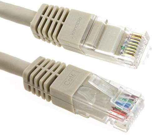 Ethernet Red Cable CAT6 gigabit RJ45 Cobre Internet Parche Cable Gris 6 m [6 metros/6m]