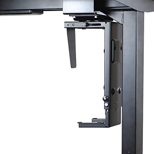 Progressive Automations Progrerssive Desk Adjustable CPU Holder and Spacer Kit, PC Desk Mount. Standing Desk Accessories