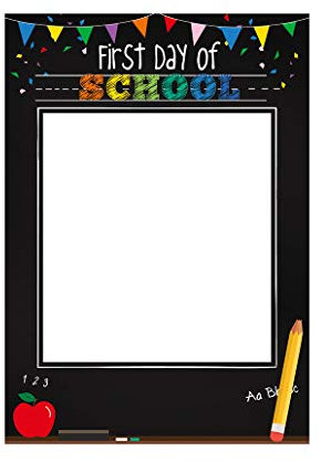 SwYOUN Bilderrahmen für Fotoautomaten zum ersten Schultag, Schwarz