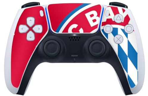 DeinDesign Skin kompatibel mit Sony Playstation 5 Controller PS5 Folie Sticker FC Bayern München Offizielles Lizenzprodukt FCB