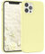 EAZY CASE Premium Silikon Handyhülle kompatibel mit iPhone 12/12 Pro, Slimcover mit Kameraschutz und Innenfutter, Silikonhülle, Schutzhülle, Bumper, Case, Hülle, Softcase, Blassgelb, Gelb