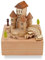 AIMMIE Holz Spieluhr, Schloss Spieluhr mit Smart Castle und Mini Moving Magnetic Auto Musical Crafts Holz Spieluhr Dekoration Geburtstag X-Mas Gift Present für Liebhaber Freund Kinder Damen
