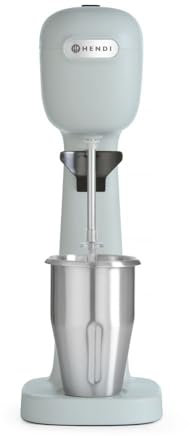 HENDI Mixeur Professionnel de Boissons, Aérateur de Boissons Légères, Frappés, Cappuccinos Glacés, 2 Gobelets et 4 Agitateurs Inclus, 230V/400W, 170x196x(H)490mm, Bleu