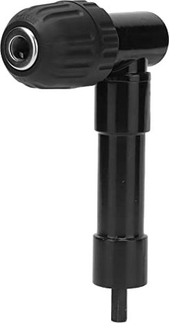 Right Angle Drill Chuck, 0.8-10mm Right Angle Bend Extension 90 Degree Cordless Drill Attachment Adapter 25N·m 1500RPM with 8mm Hex Shank