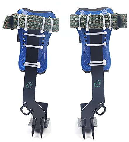 FUROMG Baumklettern Ausrüstung Set Forst Steigeisen Baumsteigeisen Spikes Kletter Werkzeug Set mit Sicherheitsband 100 kg