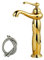 Wasserhahn Bad Gold, Waschtischarmatur Hoch Armatur Waschschalen Luxus Gold, Einhebel Waschbeckenarmatur für Waschbecken Badezimmer