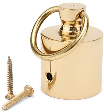 NKlaus Maritim Embout de Corde avec Anneau pour Corde de 30mm en Laiton Massif doré Décoration 11746