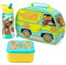 Scooby-Doo! Lunch Box Mystery Machine Lunch Bag Bottle and Snack Pot Set para niños | Tupperware de carácter azul verde | Mercancía de películas de programas de televisión