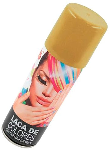 Tradineur 125 ml Laque à cheveux en spray pour Halloween Doré