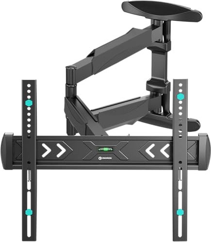 ONKRON Brazo TV de 40 a 75, Carga máx de 35 kg, Soporte Television Pared con VESA 100x100-400x400 mm, Soporte TV Giratorio, Inclinable, Ajustable, Colgador Television Pared, Color Negro NP47-B