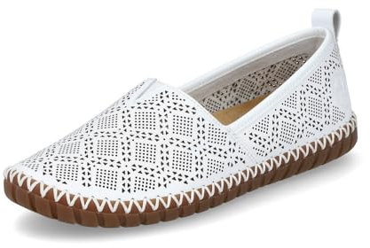 Rieker Damen Low-Top Sneaker M2851, Frauen Halbschuhe,Laufschuhe,straßenschuhe,Strassenschuhe,Sportschuhe,Freizeitschuhe,Weiss (80),37 EU / 4 UK