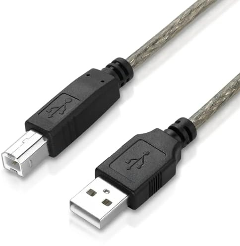 YSJJZRL Drucker-Scanner-Kabel, USB-Typ-A-Stecker auf B-Stecker, Hochgeschwindigkeits-USB-Druckerkabel (10M)