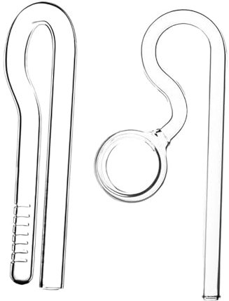 Leefasy Aquarium Lily Tube Glass Lily Pipe in in/out Clear Remove Oil Easy to Clean with Surface Skimmer Fish Tank Filter, 10mm