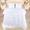 Utopia Bedding Bettwäsche 220x240 Set - Mikrofaser Polyester Bettbezug 240x220 cm + 2 Kissenbezüge mit Gefälteltem Saum 65x65 cm - Weiß