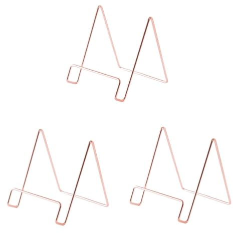 HEMOTON 3 Pièces étagère pour Bureau étagères en métal Tambourin en Bois pour chevalet Porte-Tablette Support de téléphone Portable Porte-Livre Stockage étagère à Livres -Livre