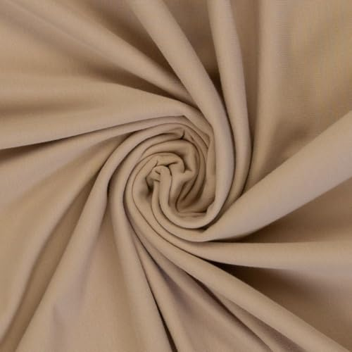Jersey Stoff Vanessa | Swafing | NEUE FARBEN | uni (Länge am Stück: ab 50cm | Breite: 155cm) (672 beige)