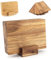Hanseküche Lot de 5 planches à découper - Planche à découper de qualité supérieure - En bois de cuisine - Avec rainure à jus - Planche de cuisine - Planche à découper massive (acacia)
