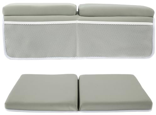BAODBF Baby Bath Kneeler and Elbow Rest Pad Set,Bath Kneeling Pad Baby with 4 Organizer Pockets,Bath Kneeler with Elbow Rest Pad Set for Accompanying Bathing