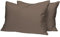 Pizuna Luxuriöser Soft-Satin 2er Pack Kissenbezug 70 x 90 cm Dunkel Braun, 400 Fadenzahl Baumwolle Kissenbezüge, 100% Langstapel Baumwolle Kissenbezug (Dunkel Braun, 70x90 cm)