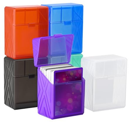 Risou 6 Pack MTG Card Deck Box Compatible with Magic The Gathering Card,TCG Card,OCG Card and Standard Size Card Game.Deck Box Holds 150+ Cards (NO CARDS),Colour