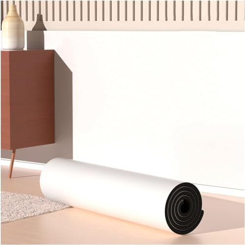 LNNW Garagen Wandschutz Türkantenschutz 1 cm dicker wasserdichter Garagenwandschutz, Selbstklebende Wandpolsterung aus Gummischaum(Bianco,10m)