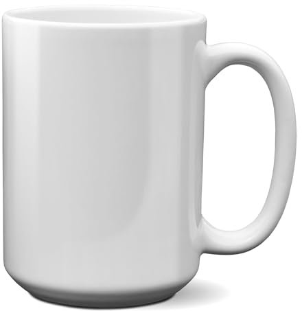 22Feels Hochwertige XL Sublimationstassen mit Orca-Beschichtung Sublimation Blanko, 440ml, (15oz) Spülmaschinenfest, Werbetassen Weiss und Mehrfarbig (Weiss, 5er Set)