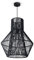 Paco Home LED Pendelleuchte Wohnzimmer Pendellampe Hängeleuchte Esszimmer Küche Deko Vintage Korboptik Boho Natur E27, Lampenart:Pendelleuchte, Farbe:Schwarz 10