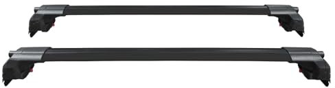 MDAK Kompatibel mit Volkswagen ID.4 2020-2025 ACE-2 Relingträger Dachträger Auto Gepäckträger Schwarz Aluminium 2 Stangen