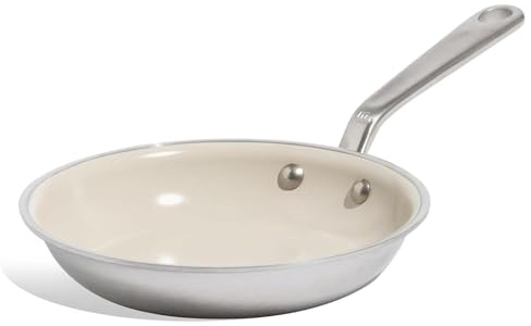 Made In Cookware - 8 Ceramic Non Stick Frying Pan (Discontinued CeramiClad 1.0) - 5-Ply Stainless Clad with Stay-Cool Handle - Professional Cookware - Crafted in USA - Induction Compatible