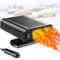 Showvigor Chauffage de voiture 12 V 150 W avec allume-cigare - Antibuée - Dégivreur de pare-brise rotatif à 360° - Pour camping et camping-car