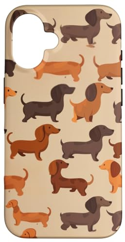 Sausage dog, Dachshund fun pattern Case for iPhone 16