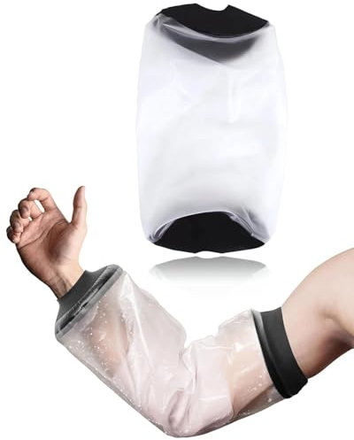 TPZORJX 1 Pieza Protector Sellado de Vendaje Fundido, impermeable Vendaje de ducha de yeso Manga del Codo del Brazo, Se adapta a la mayoría de brazos de adultos y niños