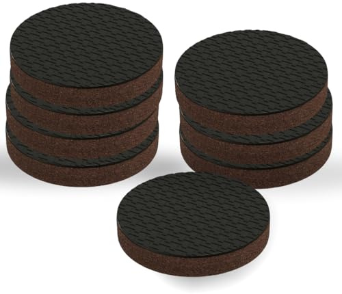 GTSE 6.7mm x 49mm, Pack of 8 Floor Protectors, Felt Furniture Pads, Protects Wooden Floors, Furniture Feet, Chair Legs, Hardwood, Tile, Laminated Surfaces