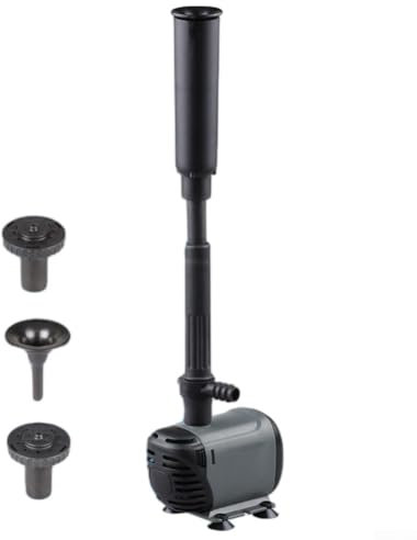 Aprilsunnyzone Adjustable Fountain Pump, Submersible Water Pump Kit,Water Fountain Pump with Customizable Flow Nozzle Attachments (1000P)