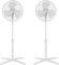 Aigostar Daisy - Ventilatore a Piantana, 3 Pale, 16 Pollici, 3 Velocità, Oscillazione 80°, Altezza Regolabile (90-120 cm), Griglia di Sicurezza, 2 Pezzi, Bianco