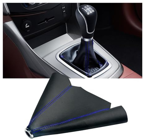 Auto-Schalthebelabdeckung, für Renault Twingo 3 (III) I 2014-2024 2025 Schwarze PU-Leder-Schalthebel-Staubschutzhülle, Schaltknauf-Tasche,C