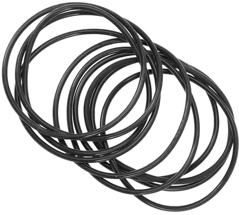 Abaodam 10 Stück Schwarze Silikon Armbänder im Retro-80 Stil Geschenkideen | Dehnbare Geloptik, Glatte Oberfläche, Vielseitig als Armbänder oder Haargummis für Junge Mädchen Weihnachten Party