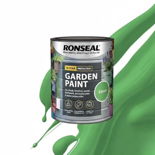 Milena Clover Garden Paint 250ml, Water Based Wooden Paints, Fast Drying Matt Finish, Long Lasting Fade Resistance Fence Paint, DIY Colour for Brick, Flower Pots (Clover, 250 M L)