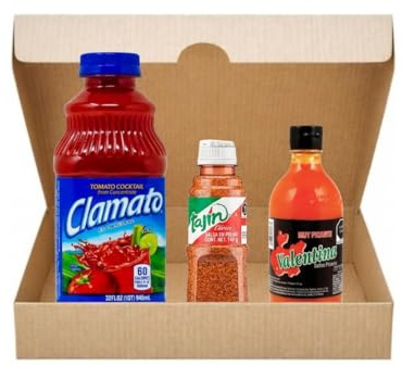 Set Michelada - Clamato 950 ml, Tajín 142 gr y Valentina salsa muy picante 370 ml