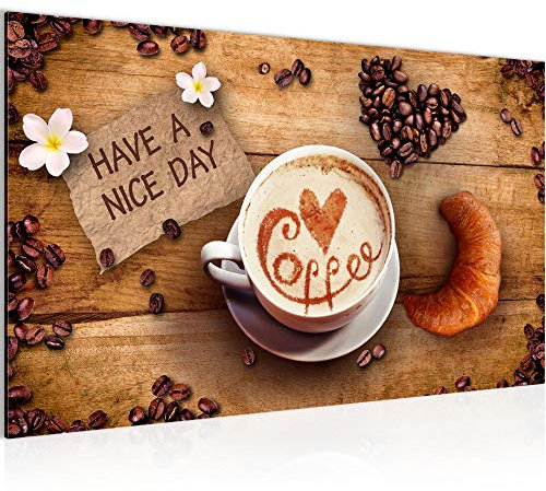 Runa Art Bild Küche Kaffee Modern Wandbilder Esszimmer Küchenbilder 1 Teilig - Made in Germany - Coffee Braun Flur 501214a