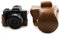 Estuche EOS M50/EOS M50 Mark II, kinokoo Funda de Cuero PU Estuche Protector para cámara Canon EOS M50 (15-45 mm) / M50 Mark II (15-45 mm) con Correa para el Hombro - Marrón