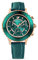 Swarovski Octea Lux Chrono Watch, Leather Strap, Green, Rose Gold-Tone Finish