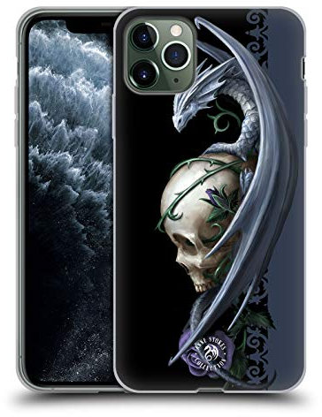 Head Case Designs Officially Licensed Anne Stokes Skull And Rose Dragons 2 Gel Case [Military Grade Protection] Compatible with Apple iPhone 11 Pro Max and Compatible with MagSafe