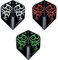 Robson Plus Dart Flight V Flights - Tribe Flight Verschiedene Flight- Formen/Shapes und Farben (Tribe Standard Rot)