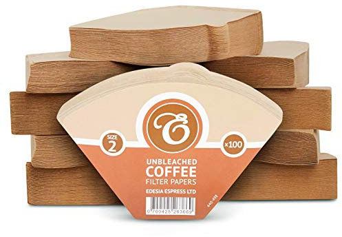 EDESIA ESPRESS - 1000 filtri caffè americano in carta non sbiancata - forma a cono - misura 2