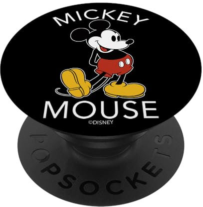 PopSockets Disney Mickey And Friends Mickey Mouse Simple PopSockets PopGrip: Ausziehbarer Sockel und Griff für Handys/Tablets mit Tauschbarem Top