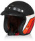 ORIGINE Motorradhelm Jethelm Vintage Rollerhelm Retro ECE-Zertifizierung (Classic Black,M)