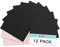 HTVRONT Selbstklebendes Vinylfolie Plotter - 12 Pack Permanentes Plotterfolie Vinyl, 12x 12 Selbstklebende Folie für Dauerhaften Aufklebern, Schilder und Anderen Bastelprojekte(Matte Schwarz)