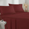 Poligino Lenzuola Matrimoniali 180 - Completo Lenzuola 4 Pezzi in Microfibre - Lenzuolo con Angoli - Lenzuola Sopra - 2 Federa 50x80 - Lenzuola Matrimoniali 180x190/200cm Bordeaux
